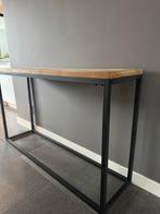 Stijlvolle sidetable met metalen frame, 100 tot 150 cm, Ophalen of Verzenden, Zo goed als nieuw, Minder dan 25 cm