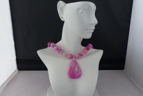 AGAAT ketting/oorhanger-set, Sieraden, Tassen en Uiterlijk, Kettingen, Nieuw, Met edelsteen, Met hanger, Verstelbaar, Verzenden