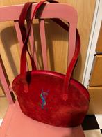 Yves Saint Laurent tas rood suede, Sieraden, Tassen en Uiterlijk, Tassen | Damestassen, Ophalen of Verzenden, Gebruikt, Rood, Schoudertasje