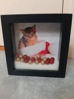 Kerstlijstje met poesje afmeting 16x16 en Cars lijstje 20 bi, Ophalen of Verzenden, Zo goed als nieuw