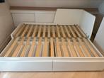 Ikea FLEKKE bed met lades | wit | 80x200, Ophalen, Verstelbaar, Eenpersoons, Wit