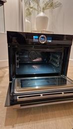 Luxe bosch combi oven magnetron serie 8 black, Zo goed als nieuw, Oven met grill, Inbouw, 45 tot 60 cm