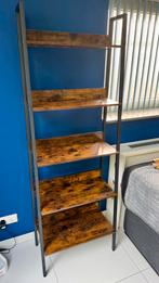 2x Vasagle “ladder” kast met 5 planken, metaal/hout, Ophalen, Zo goed als nieuw