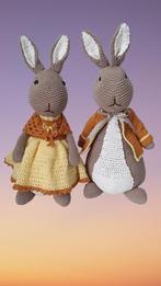 Gehaakte konijn set  ±  40  cm, Ophalen of Verzenden, Nieuw, Konijn