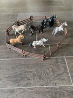 Schleich paarden ( 6 paarden met hekwerk ), Ophalen, Gebruikt
