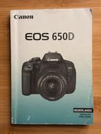 Canon EOS 650D Handleiding nederlandstalig, Ophalen of Verzenden, Gelezen