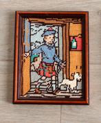 Hergé Kuifje kilt Bobbie naaiwerk ingekaderd Tintin broderie, Verzenden, Kuifje, Zo goed als nieuw, Beeldje of Figuurtje