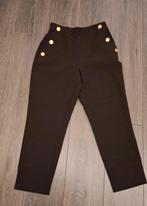 Zara zwarte broek, gouden knopen, maat M, Ophalen of Verzenden, Zo goed als nieuw, Zwart, Lang