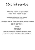 3D print service, Computers en Software, 3D Printers, Ophalen of Verzenden, Nieuw