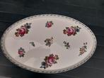 dienblad aardewerk rozen Vintage ovaal wit sierrand Harte, Ophalen, Gebruikt, Ovaal, Overige materialen