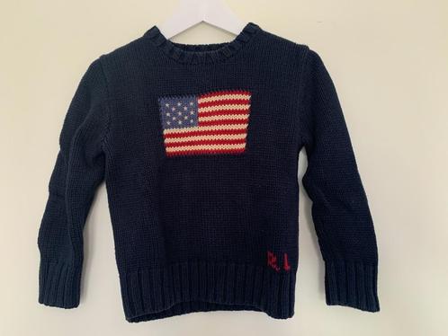 Polo Ralph Lauren, fijngebreide trui met Amerikaanse vlag, Kinderen en Baby's, Kinderkleding | Maat 104, Zo goed als nieuw, Jongen