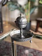 Vintage wierook brander, Ophalen of Verzenden, Gebruikt, Grijs, Kandelaar
