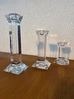 Villeroy & Boch kristallen kandelaars 3 stuks, Huis en Inrichting, Overige materialen, Overige kleuren, Ophalen of Verzenden, Zo goed als nieuw