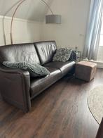 Leren bruine bank, Ophalen, Gebruikt, Leer