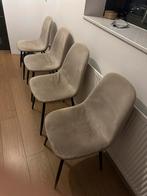 4 eetkamerstoelen polewolf velvet beige, Huis en Inrichting, Stoelen, Ophalen, Gebruikt, Overige kleuren, Vier