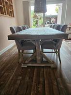Eetkamerset kloostertafel en richmond interiors stoelen, Huis en Inrichting, Ophalen, 200 cm of meer, 50 tot 100 cm, Zo goed als nieuw