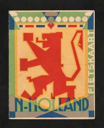 Fietskaart Noord-Holland Provinciewapen Burgers Deventer '29 beschikbaar voor biedingen