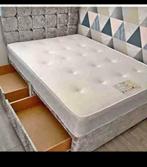 Luxury Velvet Upholstered Bed – Available in Multiple Sizes, Verzenden