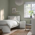 MALM 1 persoons bed , hoog, wit, 90x200 cm met lattenbodem, 90 cm, Ophalen of Verzenden, Eenpersoons, Wit
