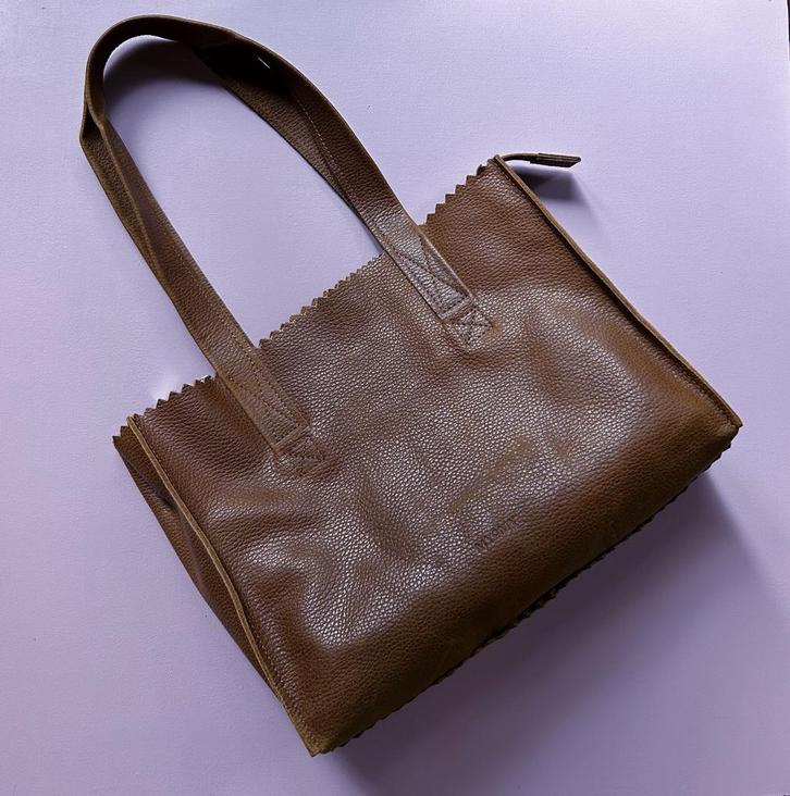 Myomy My Paper Bag - rambler brandy. Zo goed als nieuw, Sieraden, Tassen en Uiterlijk, Tassen | Damestassen, Zo goed als nieuw