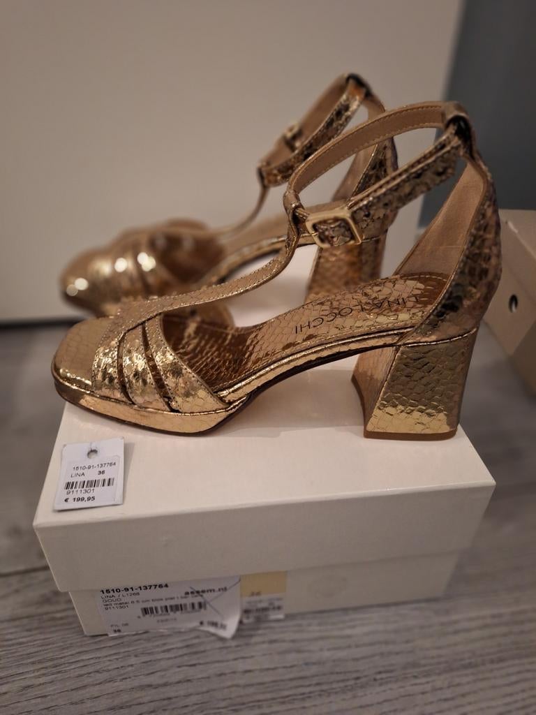 Nieuwe Lina Locchi model1268, leer sandalen muiltjes maat 36, Overige kleuren, Lina Locchi, Nieuw, Sandalen of Muiltjes