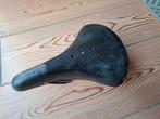 Lepper lederen fietszadel fiets zadel zwart leer geveerd, Fietsen en Brommers, Fietsonderdelen, Gebruikt, Algemeen, Lepper, Ophalen of Verzenden