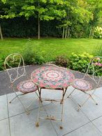bistro set met mosaik, Tuin en Terras, Tuinsets en Loungesets, Ophalen, Gebruikt, Overige materialen, 2 zitplaatsen