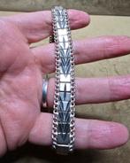 Vintage verzilverde zware armband, Ophalen of Verzenden, Gebruikt, Zilver, Overige materialen