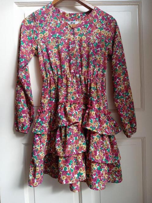 NN MYWAY Jurk Bloemenprint Maat 146-152, Kinderen en Baby's, Kinderkleding | Overige, Zo goed als nieuw, Meisje, Ophalen