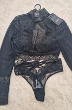 Bralette + string hunkemöller xs, Hunkemöller, Ophalen of Verzenden, Zwart, Setje