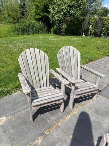 ROUGH-S Adirondack lounge tuinstoel + voetenbank beschikbaar voor biedingen
