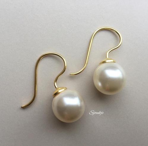Oorbellen Swarovski kristal NIEUW goud zilver ketting parel, Sieraden, Tassen en Uiterlijk, Oorbellen, Nieuw, Hangers, Goud, Goud