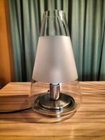 Glazen tafellamp vintage design lamp, Huis en Inrichting, Lampen | Tafellampen, Minder dan 50 cm, Ophalen of Verzenden, Zo goed als nieuw