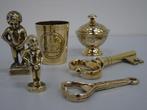 6 stuks vintage koperwerk, 2 x manneke pis van Bruxelles ++, Ophalen, Koper