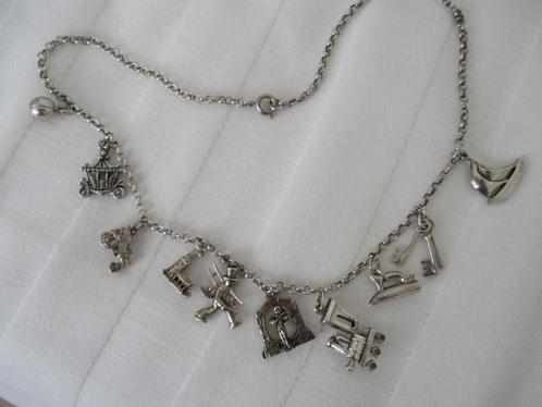 zilveren bedelketting, Sieraden, Tassen en Uiterlijk, Antieke sieraden, Overige typen, Zilver, Verzenden