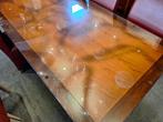 Prachtige eettafel in warme kersen kleur, Ophalen, Warm hout, Onbekend, 50 tot 100 cm