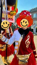 Loopgroep dames carnaval thema muziek 3xmaat M, 1x maat L, Carnaval, Zo goed als nieuw, Kleding, Ophalen