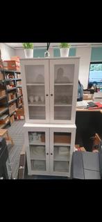 Witte Vitrinekast, Huis en Inrichting, Kasten | Vitrinekasten, Ophalen, 50 tot 100 cm, Zo goed als nieuw, 150 tot 200 cm