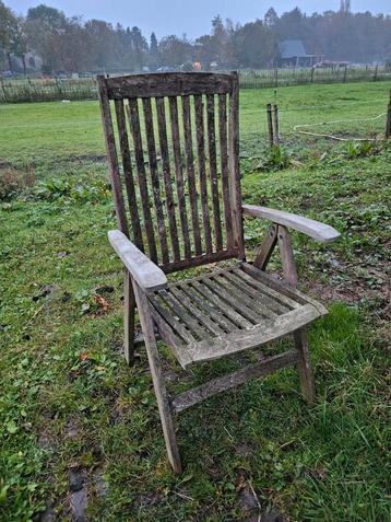 Set van 4 verstelbare tuinstoelen beschikbaar voor biedingen