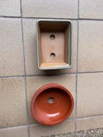 2 bonsai potten, Tuin en Terras, Bloempotten, Rond, Ophalen of Verzenden, Zo goed als nieuw, Aardewerk