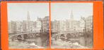 Stereofoto PAPENBRUG DAMRAK Amsterdam 1870-1880, Gebruikt, Verzenden, Foto, Gebouw