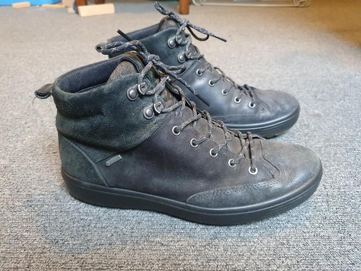 Ecco soft 7 tred M Gore-Tex zwart leer maat 42 ZGAN, Kleding | Heren, Schoenen, Zo goed als nieuw, Boots, Zwart, Ophalen of Verzenden
