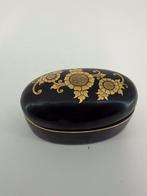 Zwarte lakdoos met gouden bloemmotief – set van 3 bakjes, Antiek en Kunst, Ophalen of Verzenden