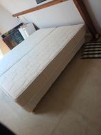 Boxspring 2-delig 80 cm - Zo goed als nieuw, Crème, Tweepersoons, Ophalen of Verzenden, Zo goed als nieuw