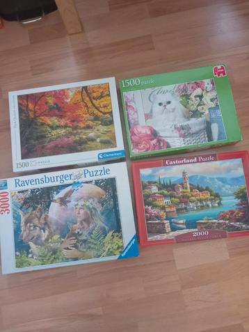 Vier leuke puzzels van 1500, 2000 en 3000 stukjes beschikbaar voor biedingen