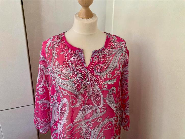 Tuniek - Vrolijk tuniek voor maatje meer (44-46), Kleding | Dames, Blouses en Tunieken, Nieuw, Maat 42/44 (L), Roze, Ophalen of Verzenden