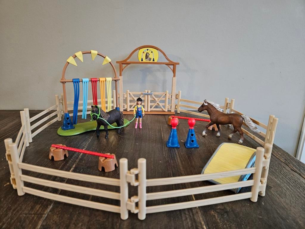 Schleich paarden behendigheidstraining 42481, Ophalen of Verzenden, Gebruikt