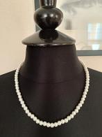 Parelketting - Klassiek & Elegant crème 46 cm lang grootte 6, Ophalen of Verzenden, Zo goed als nieuw, Wit, Kunststof