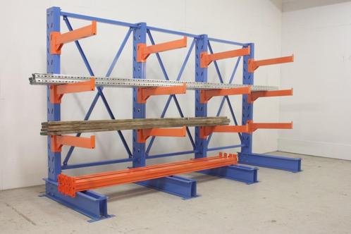 Draagarmstelling enkelzijdig set 3,9mtr. 2,2 mtr. hoog, Zakelijke goederen, Kantoor en Winkelinrichting | Magazijn, Stelling en Opslag