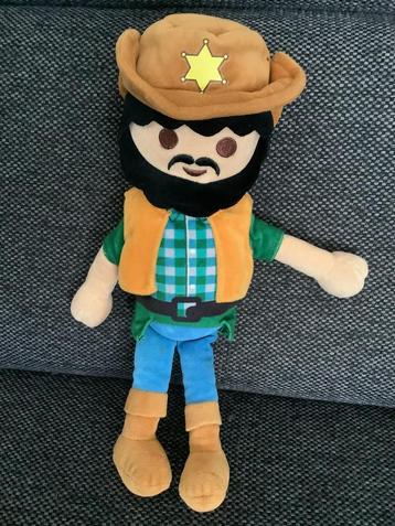 Playmobil pluche knuffel sherif cowboy sheriff pop 33 cm 